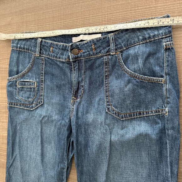 Old Navy Jeans - Low waisted - Wide Leg Dark Wash - Size 12 - Picture 8 of 13